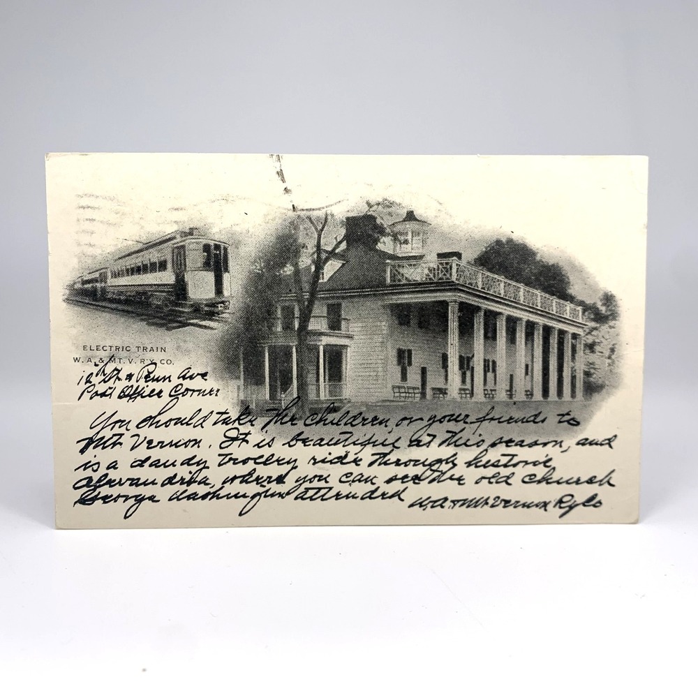 Vintage Railroad Postcards Wash. DC VA MD C&O Western MD Mt Vernon 1907 Lot of 8